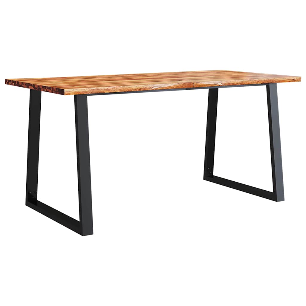 Tavolo da Pranzo Bordi Vivi 160x80x75 cm Legno Massello Acacia | homemem39