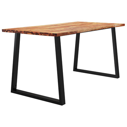 Tavolo da Pranzo Bordi Vivi 160x80x75 cm Legno Massello Acacia | homemem39