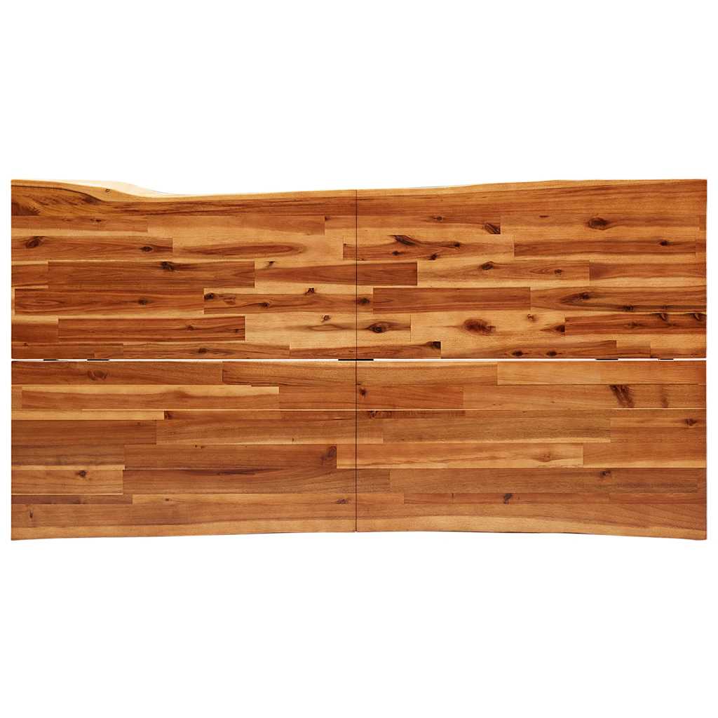 Tavolo da Pranzo Bordi Vivi 160x80x75 cm Legno Massello Acacia | homemem39