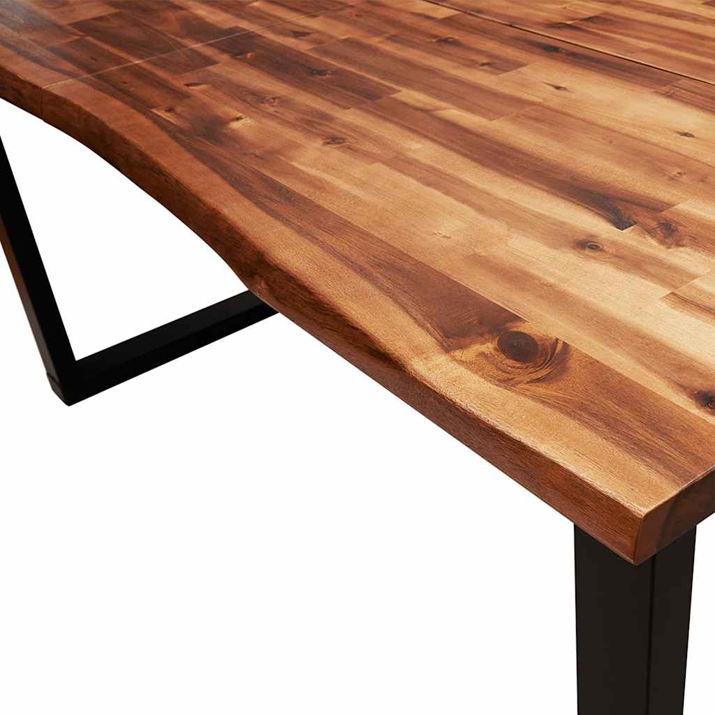 Tavolo da Pranzo Bordi Vivi 160x80x75 cm Legno Massello Acacia | homemem39