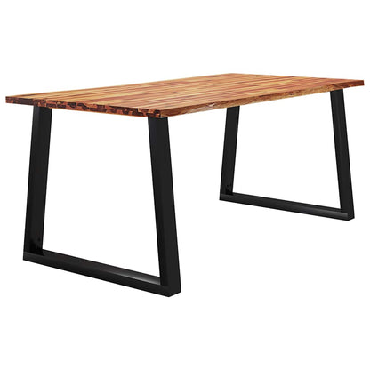 Tavolo da Pranzo Bordi Vivi 180x90x75 cm Legno Massello Acacia | homemem39