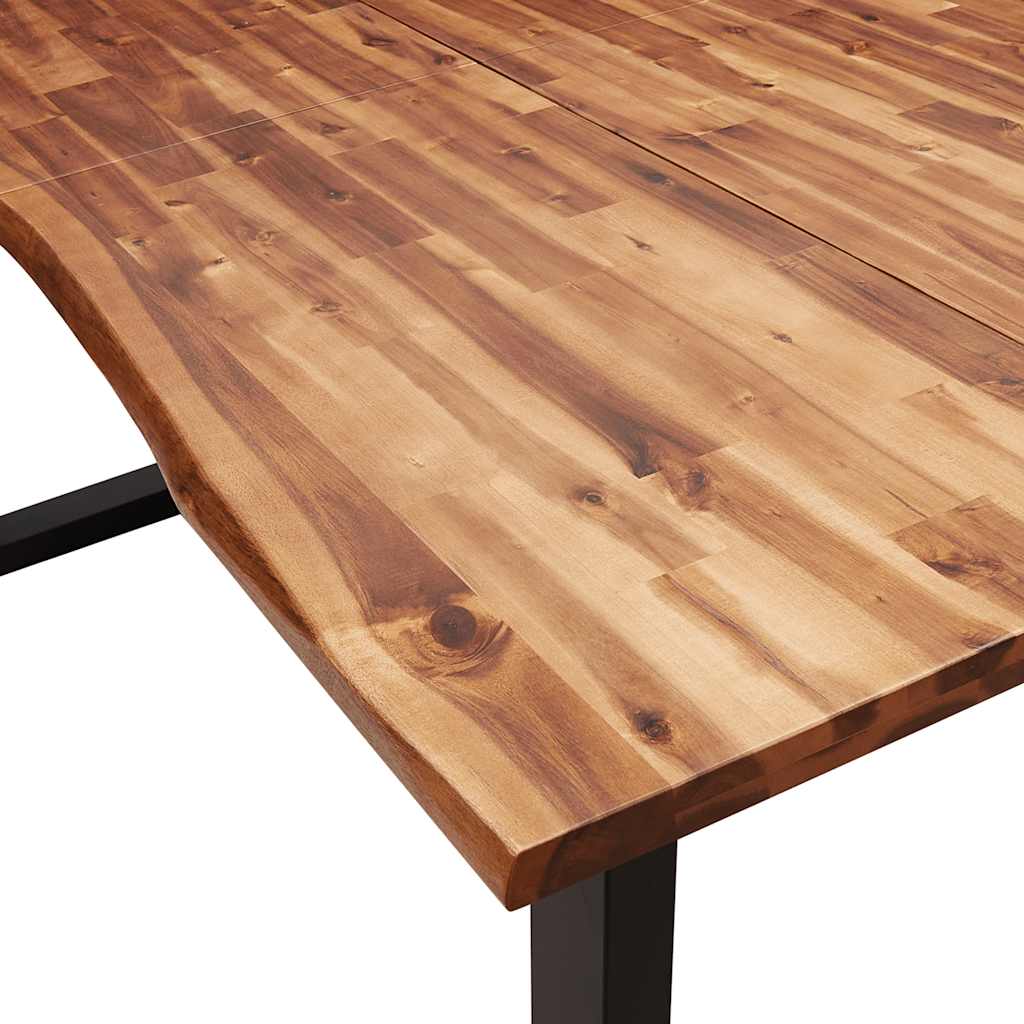 Tavolo da Pranzo Bordi Vivi 180x90x75 cm Legno Massello Acacia | homemem39