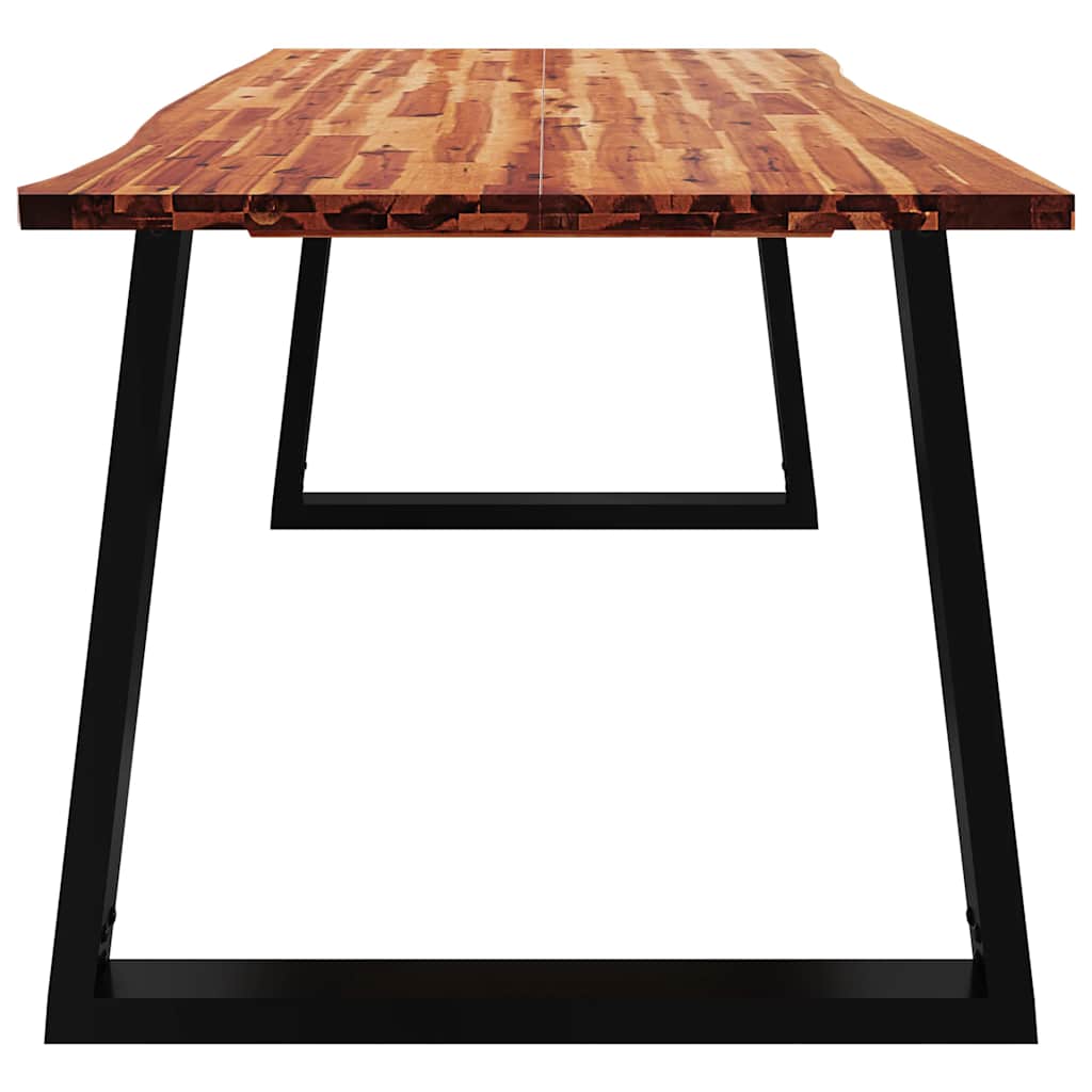 Tavolo da Pranzo Bordi Vivi 200x90x75 cm Legno Massello Acacia | homemem39