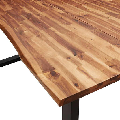 Tavolo da Pranzo Bordi Vivi 200x90x75 cm Legno Massello Acacia | homemem39