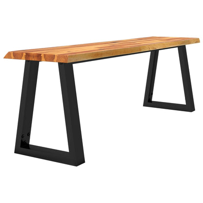 Panca con Bordi Vivi 140 cm in Legno Massello di Acacia | homemem39