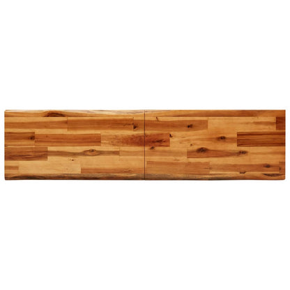Panca con Bordi Vivi 140 cm in Legno Massello di Acacia | homemem39