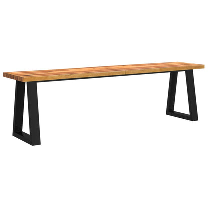 Panca con Bordi Vivi 160 cm in Legno Massello di Acacia | homemem39