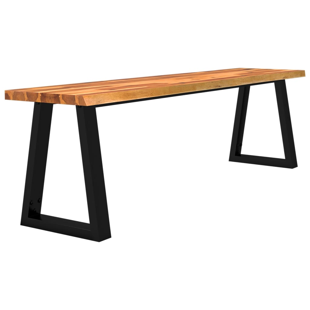 Panca con Bordi Vivi 160 cm in Legno Massello di Acacia | homemem39