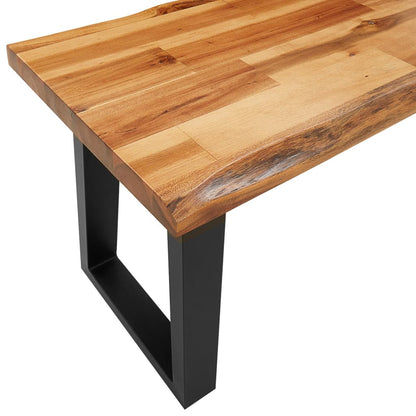 Panca con Bordi Vivi 160 cm in Legno Massello di Acacia | homemem39