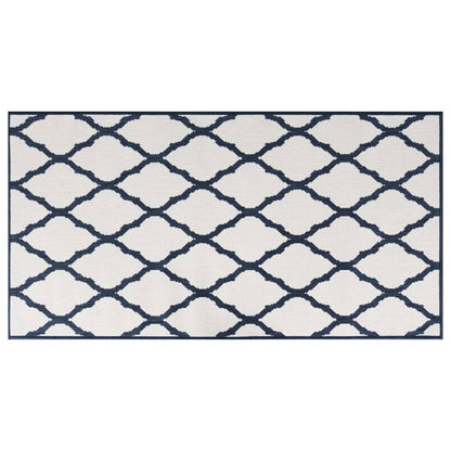 Tappeto da Esterno Navy e Bianco 80x150 cm Design Reversibile - homemem39