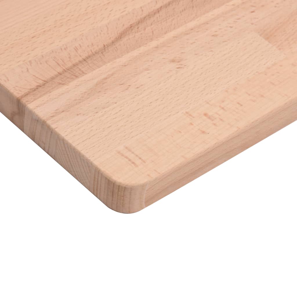 Piano Tavolo 100x50x1,5cm Rettangolare Legno Massello Faggio - homemem39