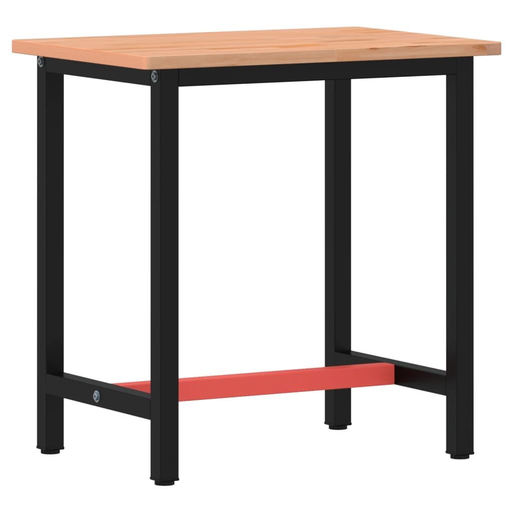 Banco da Lavoro 80x55x81,5 cm Legno Massello Faggio e Metallo - homemem39
