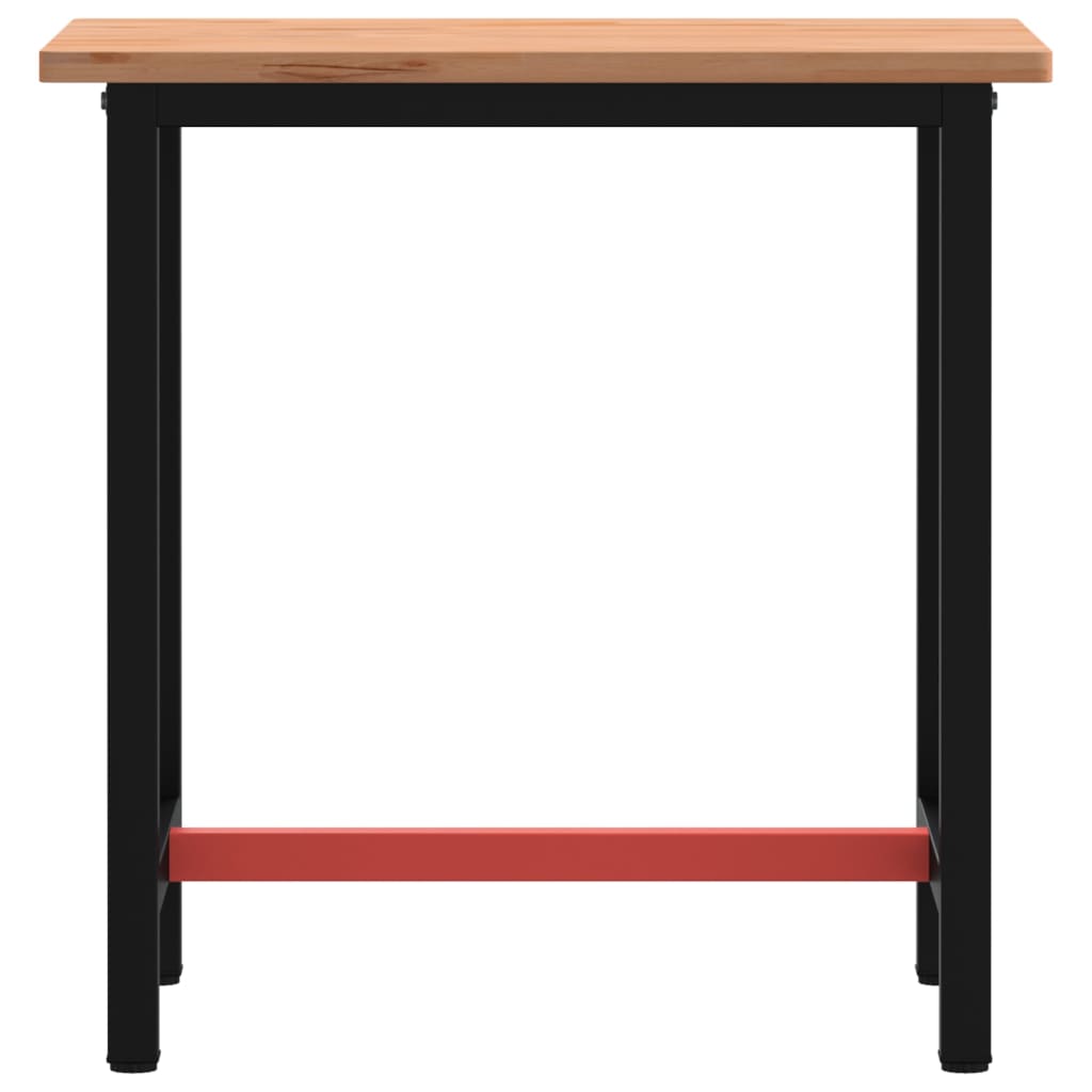 Banco da Lavoro 80x55x81,5 cm Legno Massello Faggio e Metallo - homemem39