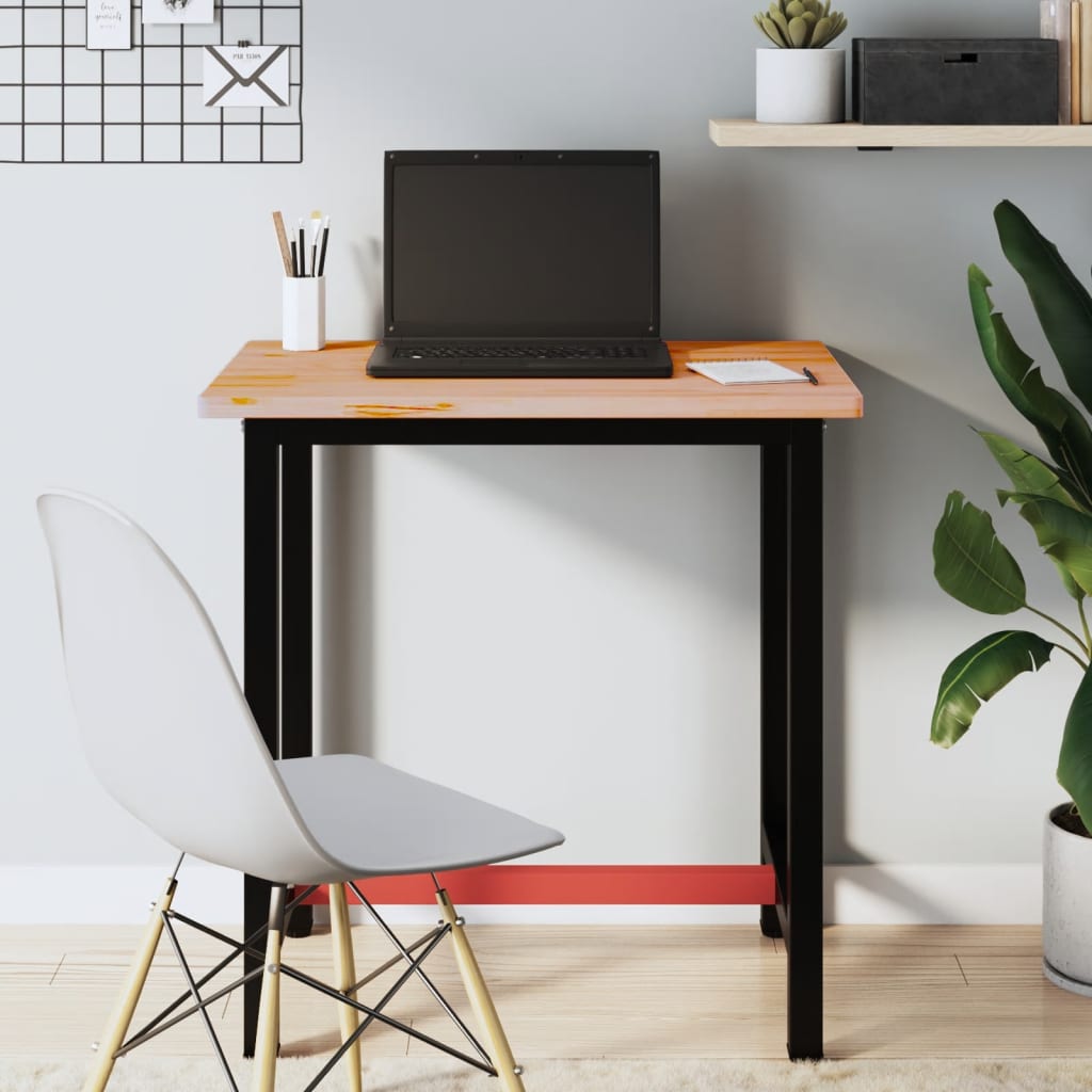 Banco da Lavoro 80x55x81,5 cm Legno Massello Faggio e Metallo - homemem39