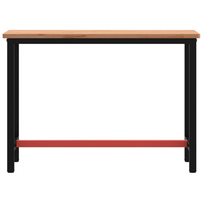 Banco da Lavoro 115x55x81,5 cm Legno Massello Faggio e Metallo - homemem39