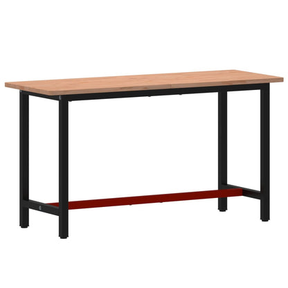 Banco da Lavoro 150x55x81,5 cm Legno Massello Faggio e Metallo - homemem39