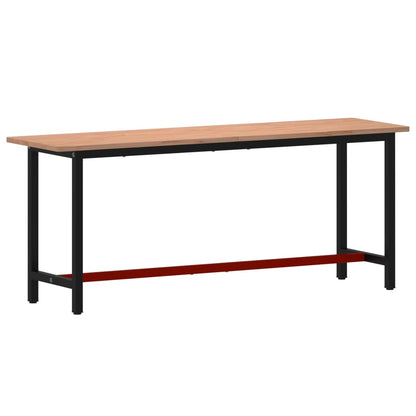 Banco da Lavoro 200x55x81,5 cm Legno Massello Faggio e Metallo - homemem39