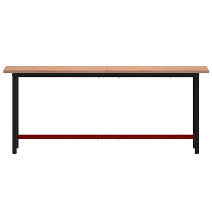Banco da Lavoro 200x55x81,5 cm Legno Massello Faggio e Metallo - homemem39