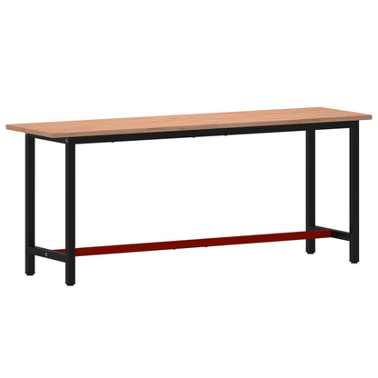 Banco da Lavoro 200x55x81,5 cm Legno Massello Faggio e Metallo - homemem39
