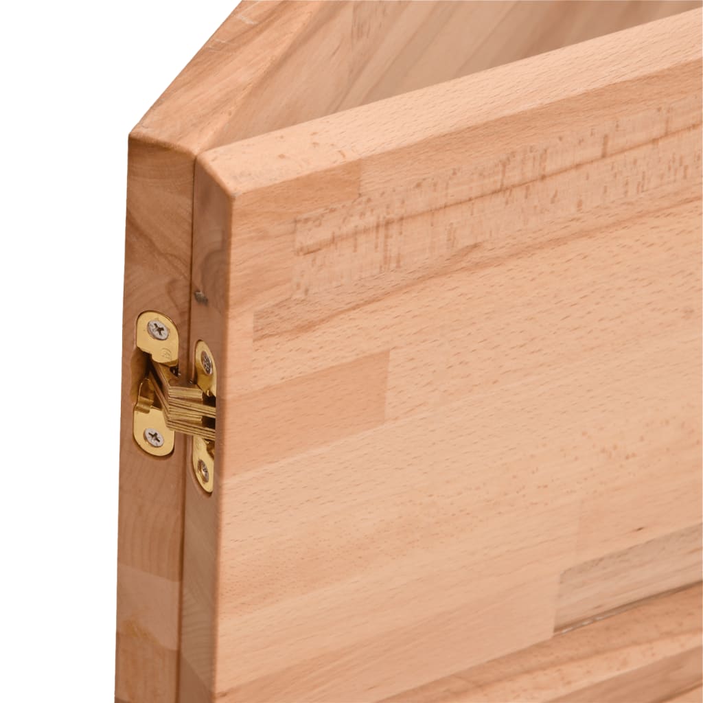 Banco da Lavoro 200x55x81,5 cm Legno Massello Faggio e Metallo - homemem39
