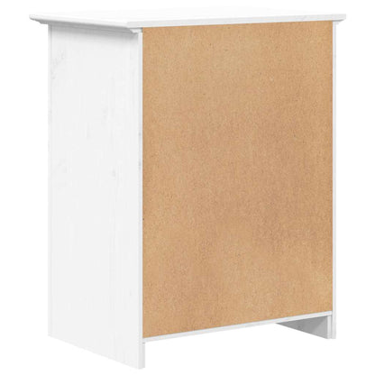 Comodino BODO 53x38,5x67 cm in Legno Massello di Pino Bianco | homemem39