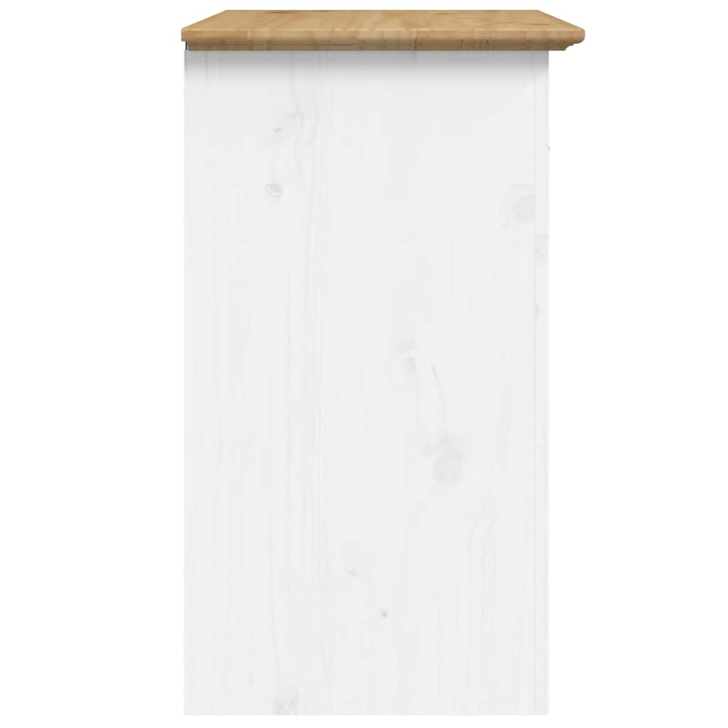Comodino BODO 53x38,5x67 cm in Legno Massello di Pino Marrone | homemem39