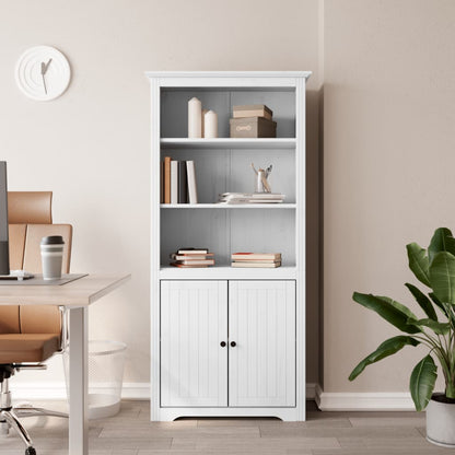 Libreria BODO 82x40x173 cm in Legno Massello di Pino Bianco | homemem39