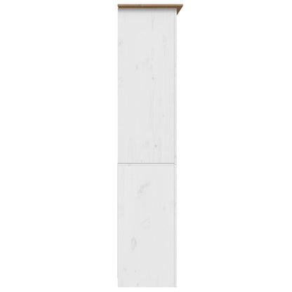 Libreria BODO 82x40x173 cm Legno Massello Pino Bianco e Marrone | homemem39