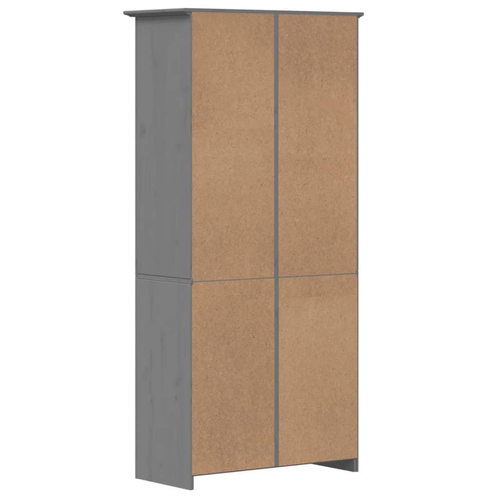 Libreria BODO 82x40x173 cm in Legno Massello di Pino Grigio | homemem39