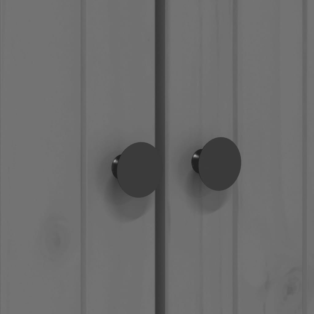 Libreria BODO 82x40x173 cm in Legno Massello di Pino Grigio | homemem39