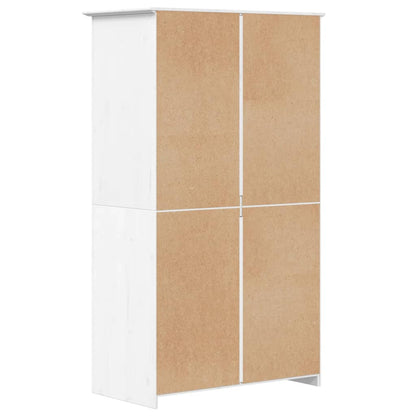 Armadio BODO 99x53,5x173 cm in Legno Massello di Pino Bianco - homemem39