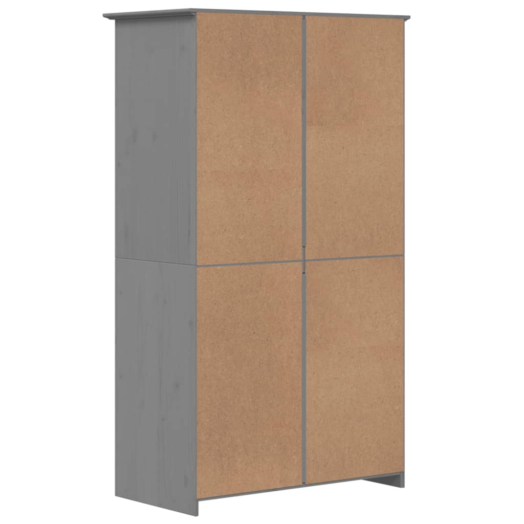 Armadio BODO 99x53,5x173 cm in Legno Massello di Pino Grigio - homemem39