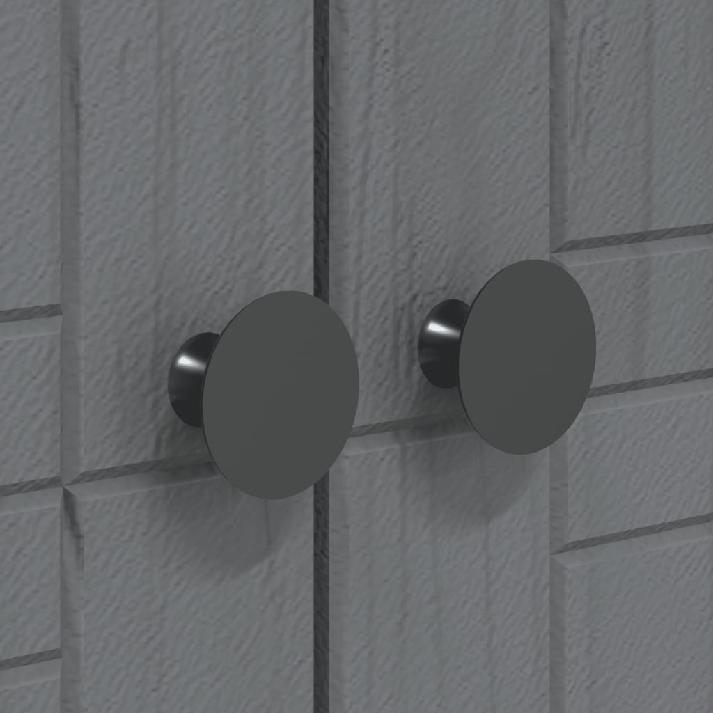 Armadio BODO 146x53,5x173 cm in Legno Massello di Pino Grigio - homemem39