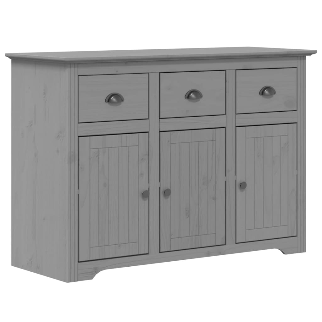 Credenza BODO 115,5x44x80 cm in Legno Massello di Pino Grigio - homemem39