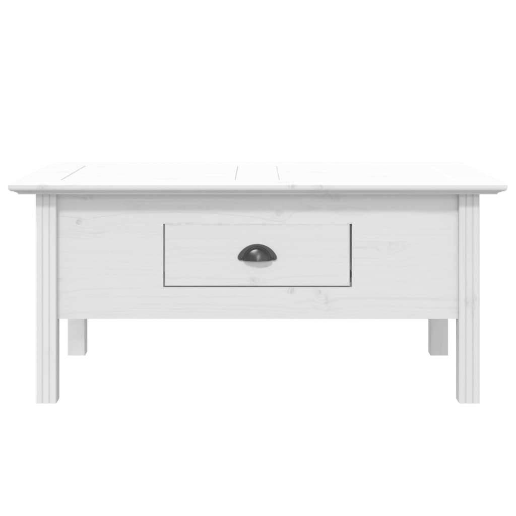 Tavolino da Salotto BODO 100x55x46cm Legno Massello Pino Bianco | homemem39