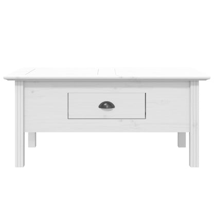 Tavolino da Salotto BODO 100x55x46cm Legno Massello Pino Bianco | homemem39