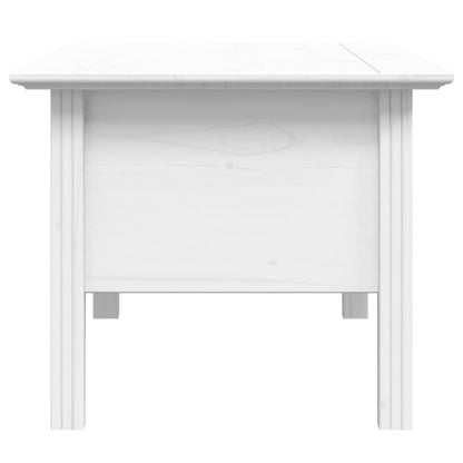 Tavolino da Salotto BODO 100x55x46cm Legno Massello Pino Bianco | homemem39