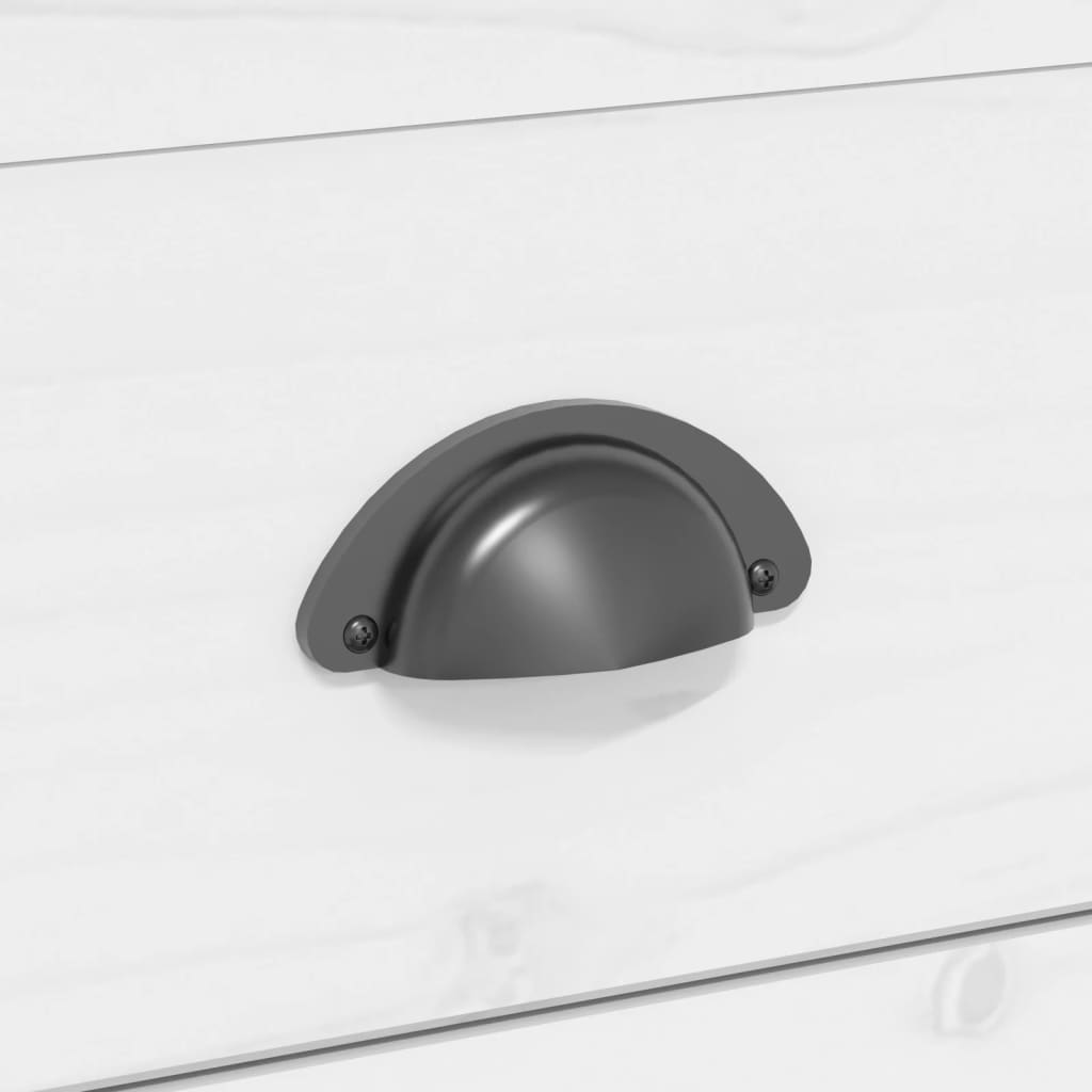 Tavolino BODO 100x55x46 cm Legno Massello Pino Bianco e Marrone | homemem39
