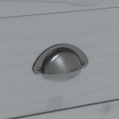Tavolino da Salotto BODO 100x55x46cm Legno Massello Pino Grigio | homemem39