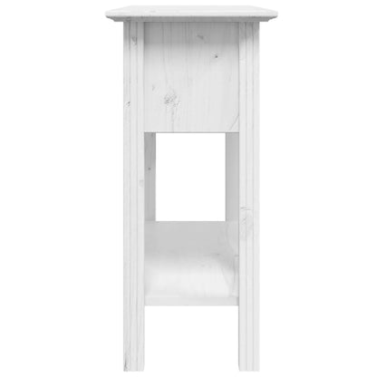 Tavolo Consolle BODO 91x35x74 cm Legno Massello Pino Bianco - homemem39