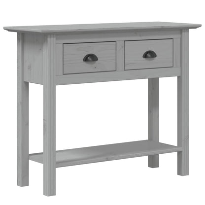 Tavolo Consolle BODO 91x35x74 cm Legno Massello Pino Grigio - homemem39