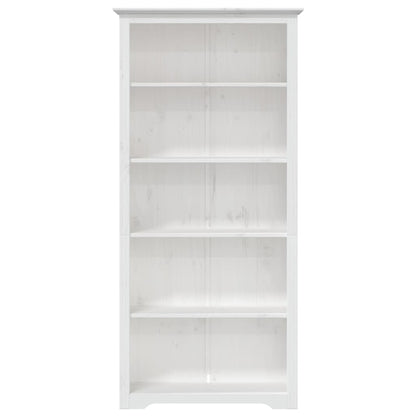 Libreria BODO 5 Ripiani 82x40x173 cm Legno Massello Pino Bianco | homemem39