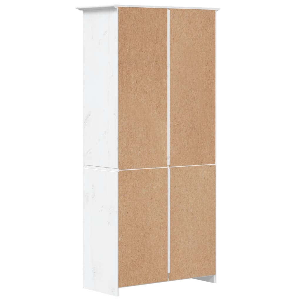 Libreria BODO 5 Ripiani 82x40x173 cm Legno Massello Pino Bianco | homemem39