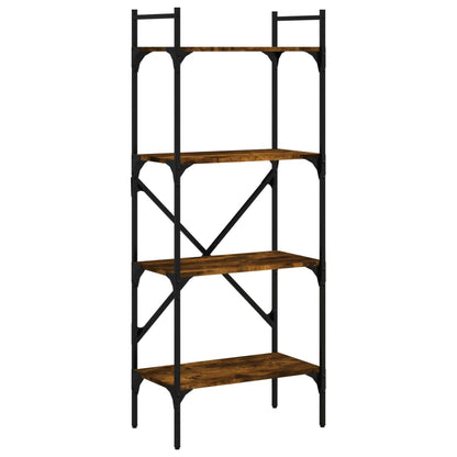 Libreria Rovere Fumo 4 Ripiani 56x31,5x138,5 cm Multistrato | homemem39