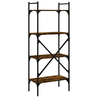 Libreria Rovere Fumo 4 Ripiani 56x31,5x138,5 cm Multistrato | homemem39