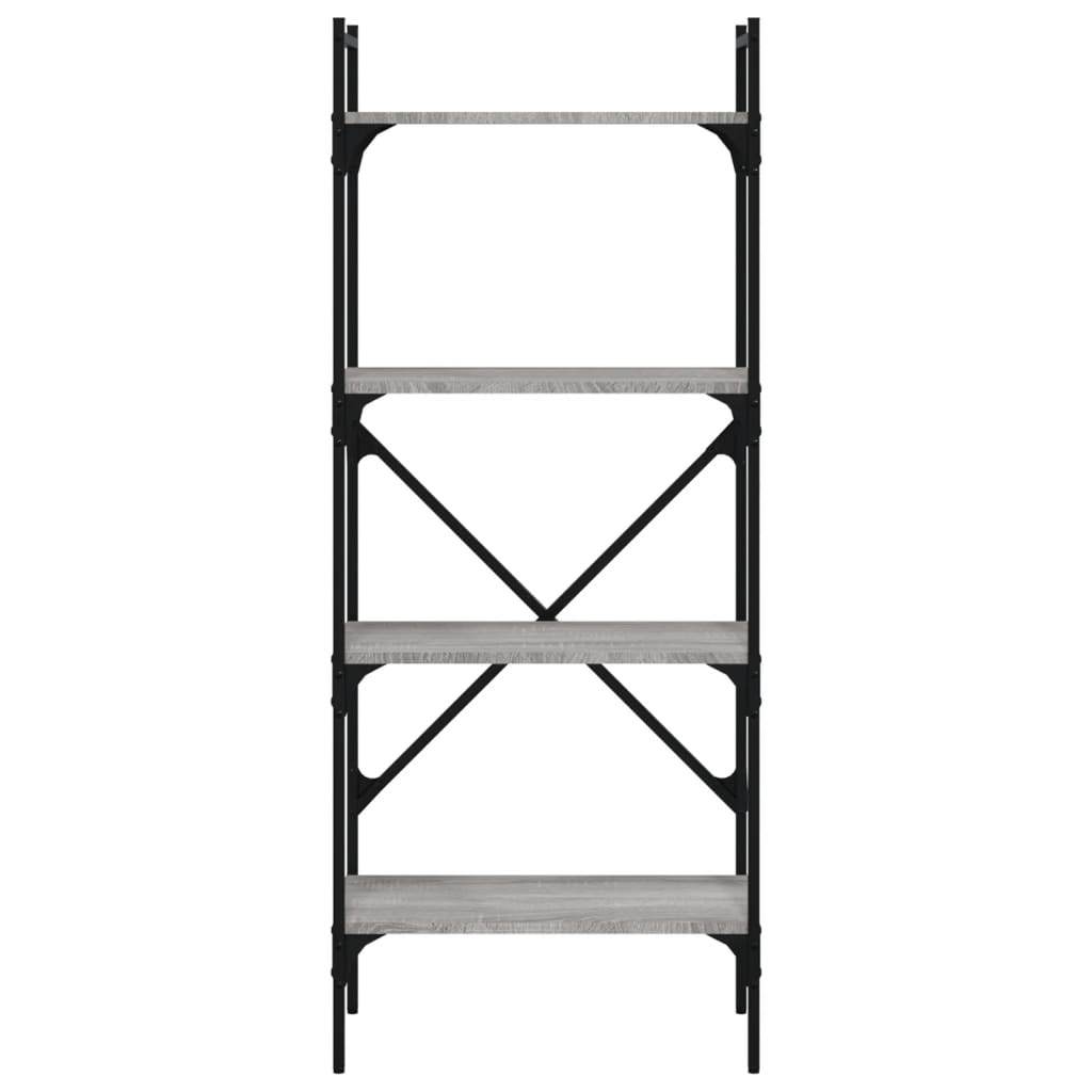 Libreria Grigio Sonoma 4 Ripiani 56x31,5x138,5 cm Multistrato | homemem39
