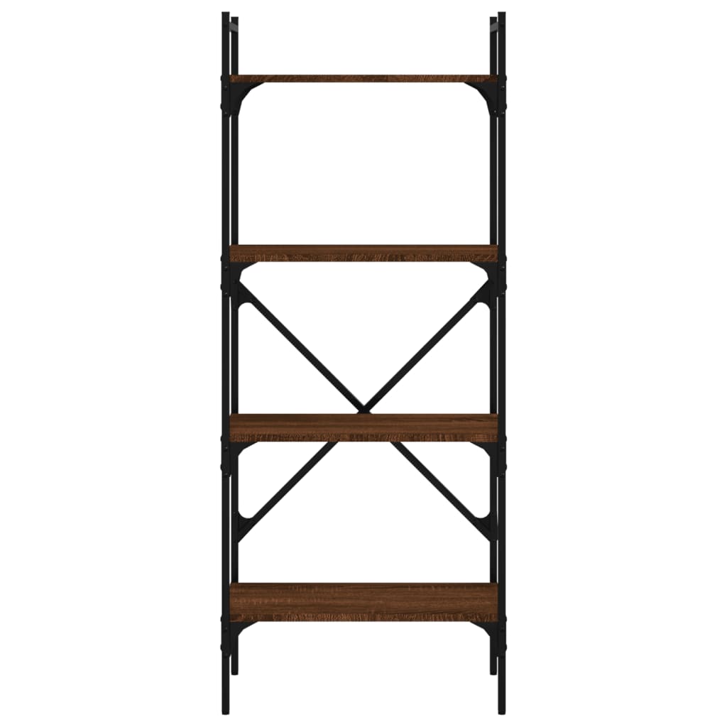 Libreria Rovere Marrone 4 Ripiani 56x31,5x138,5 cm Multistrato | homemem39