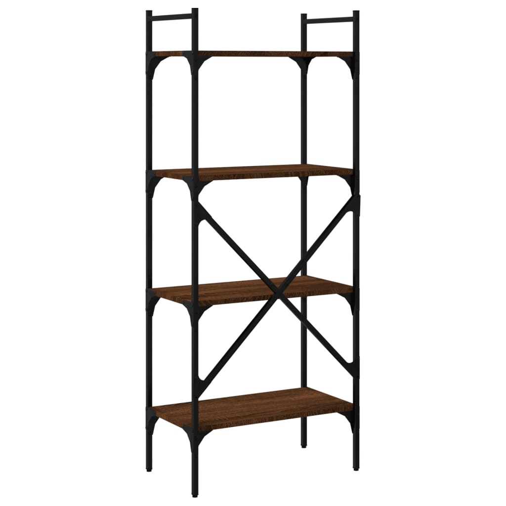 Libreria Rovere Marrone 4 Ripiani 56x31,5x138,5 cm Multistrato | homemem39