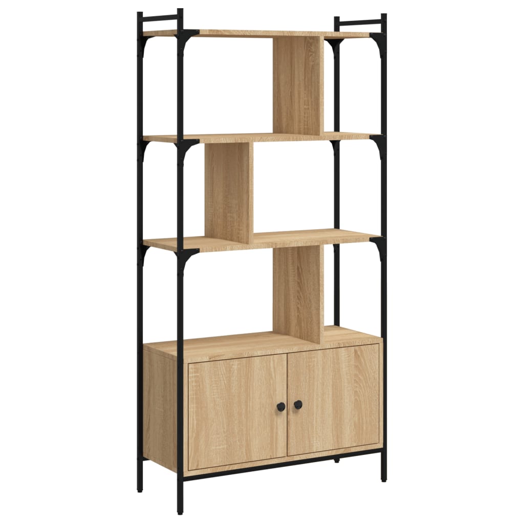 Libreria con Ante Rovere Sonoma 76,5x30x154,5 cm Legno ingegnerizzato | homemem39