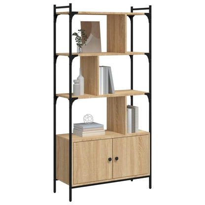 Libreria con Ante Rovere Sonoma 76,5x30x154,5 cm Legno ingegnerizzato | homemem39